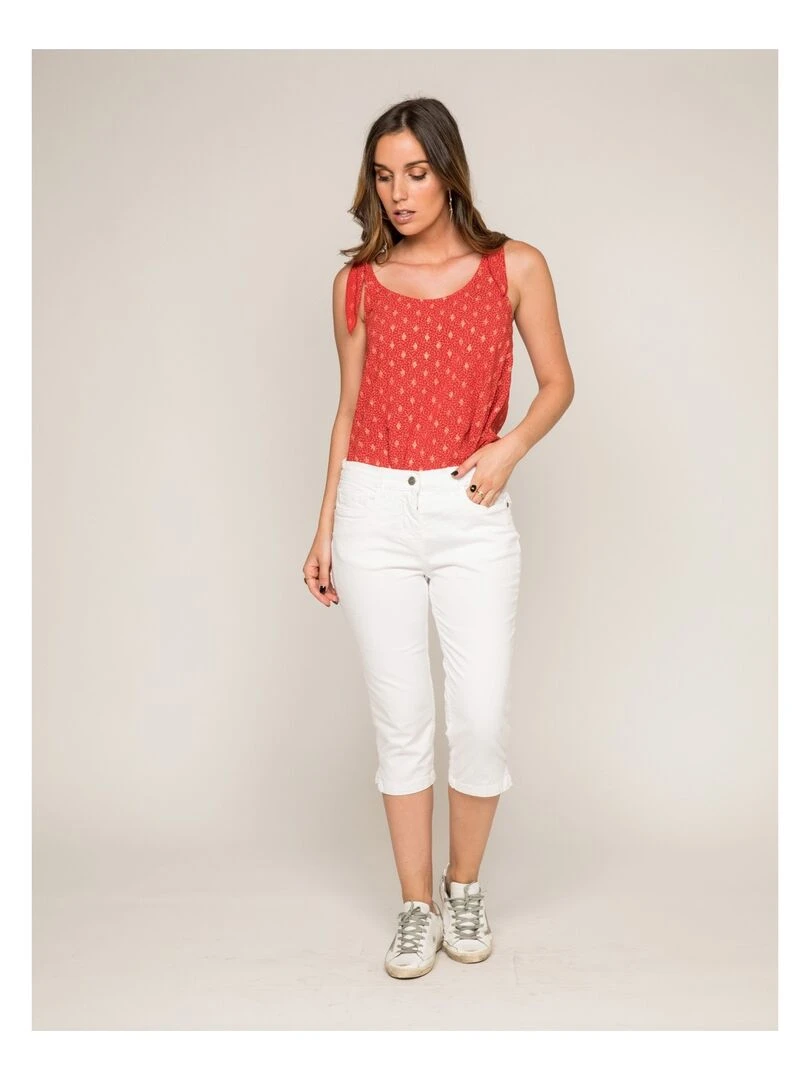 Pantacourt slim XIMI   Marron