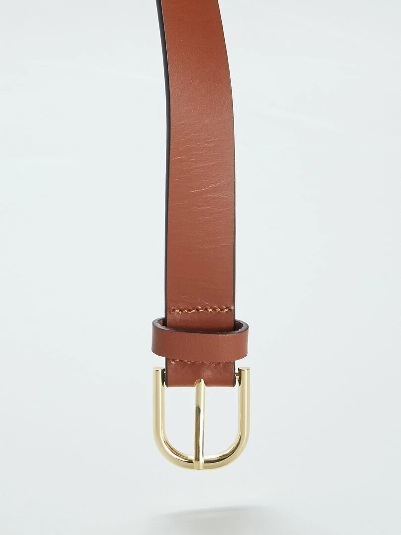 Ceinture basique en cuir Marron