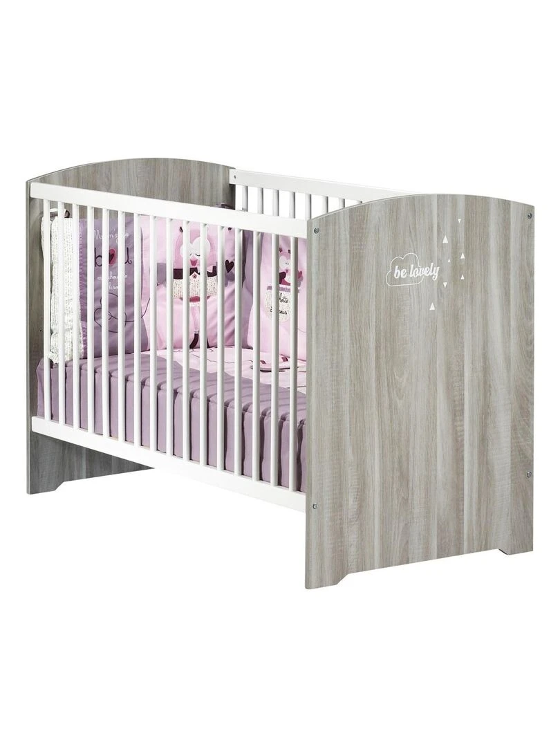 Lit bébé SMILE BABYPRICE Gris