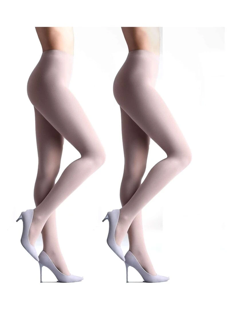Giulia Samba 40den (Multipack) Opaque Collant Crème M Blanc