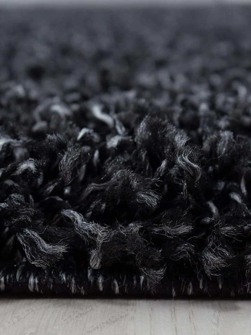Tapis shaggy UNI C OEKO TEX® Noir