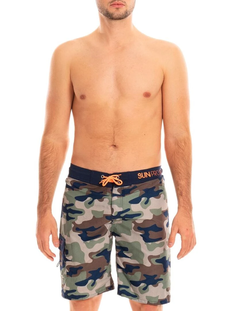 Short de bain long Lino Vert