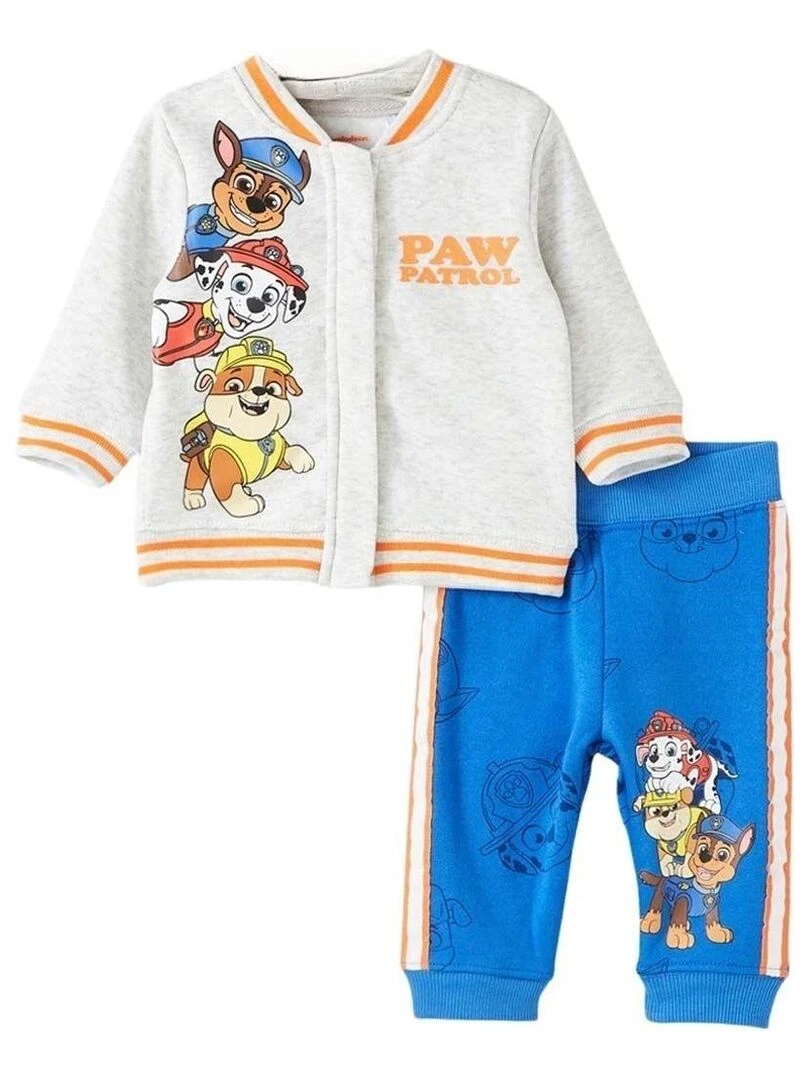 Paw Patrol Ensemble Veste pantalon bébé garçon Imprimé La Pat' Patrouille Gris