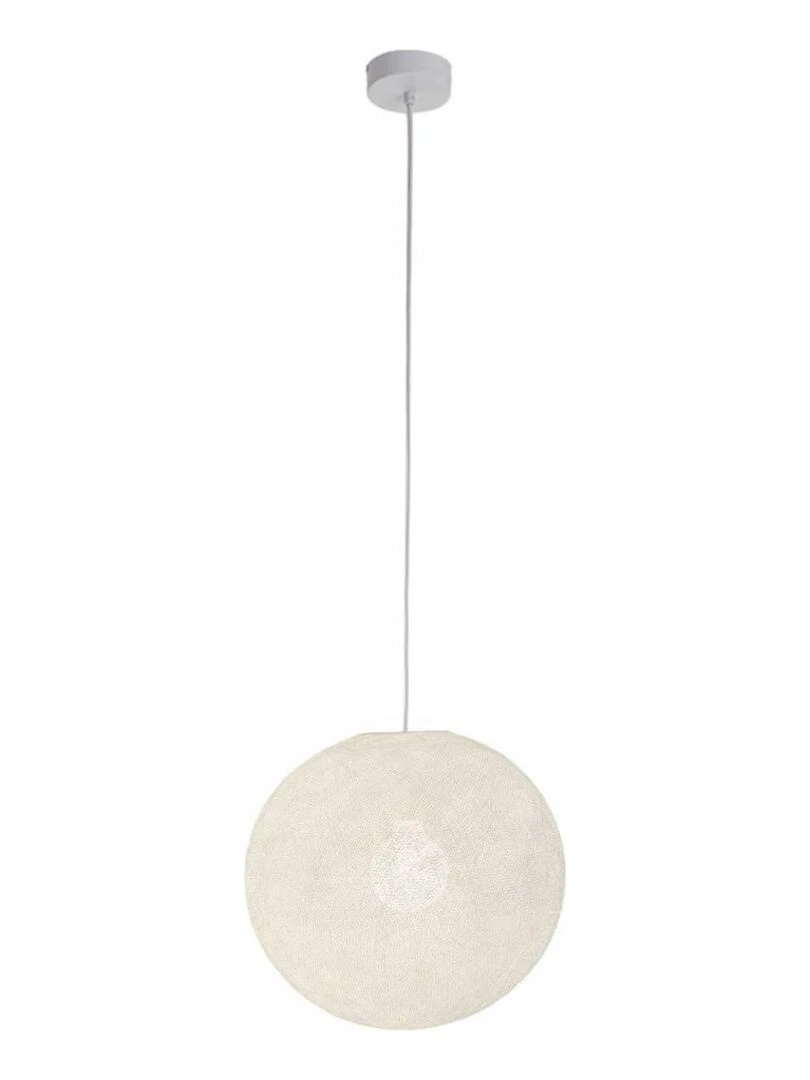 Suspension simple globe 31cm Ecru
