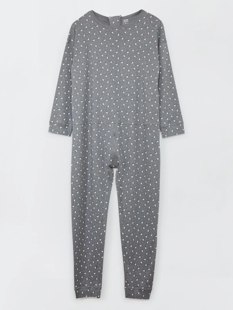 Combinaison de nuit avec ouverture zippée So Easy Gris
