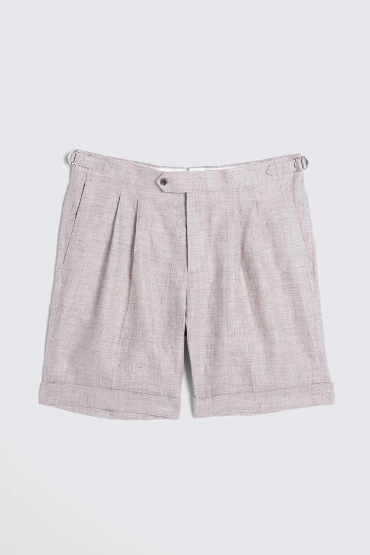Oatmeal Linen Shorts   Buy Online at Moss