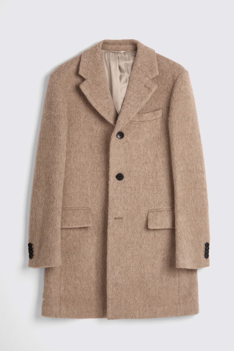 Camel Wool Cashmere Blend Overcoat   Buy Online at Moss