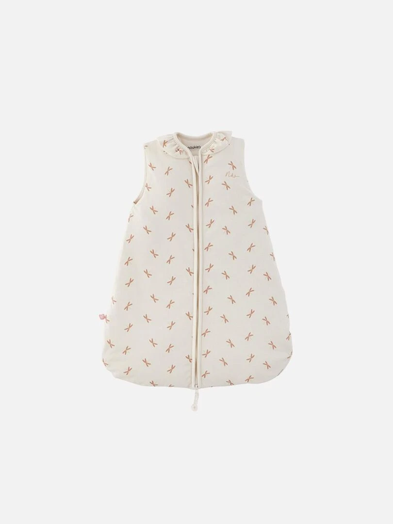 Gigoteuse 50 cm imprimé libellules en jersey Noukie's Blanc