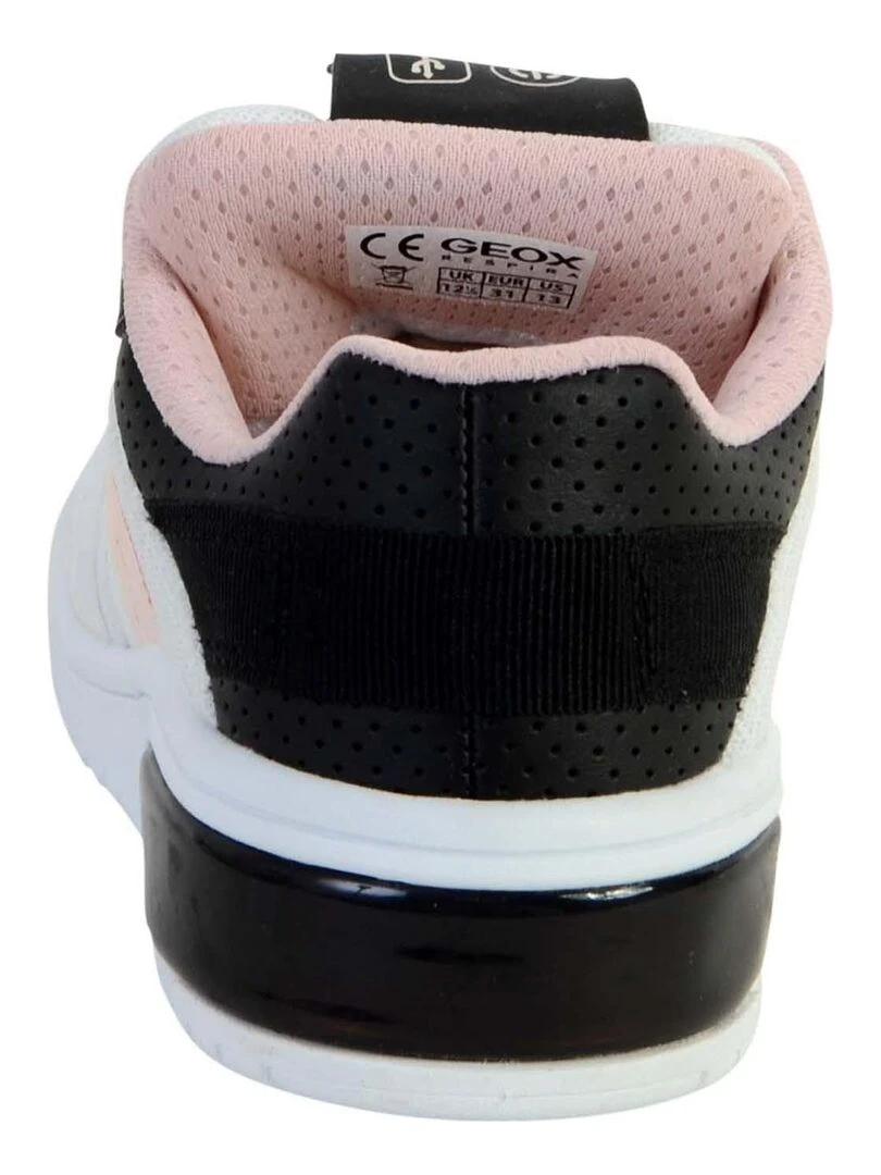 Basket Geox J Xled G. A   MESH+TUMBL.SYN   Blanc