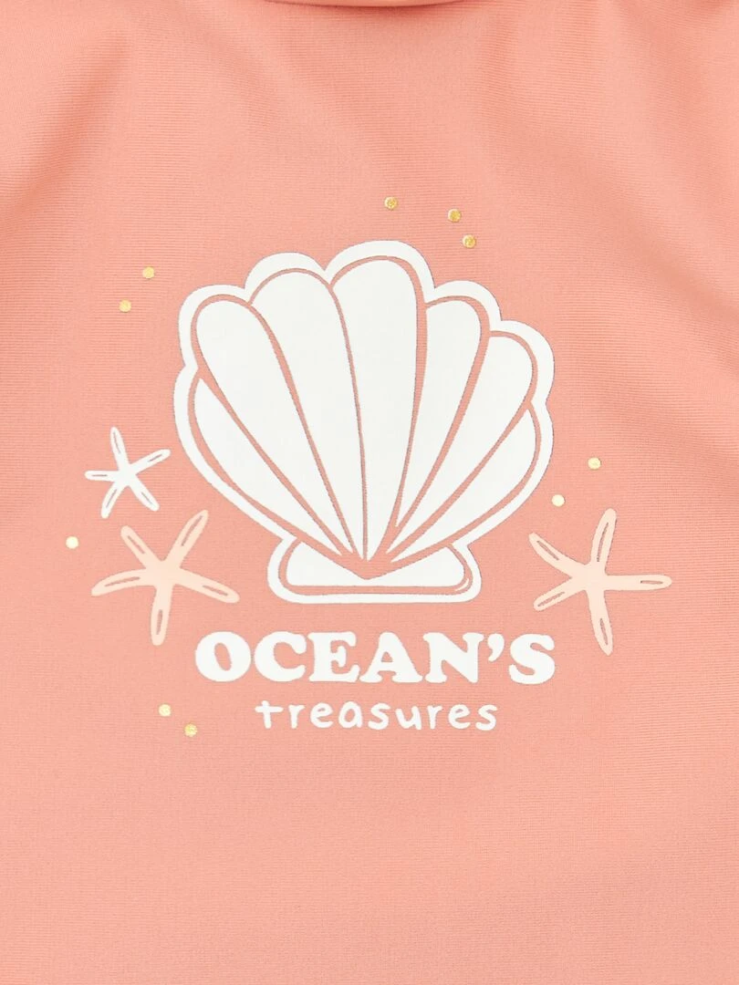 T shirt + culotte de bain   2 pièces   Orange