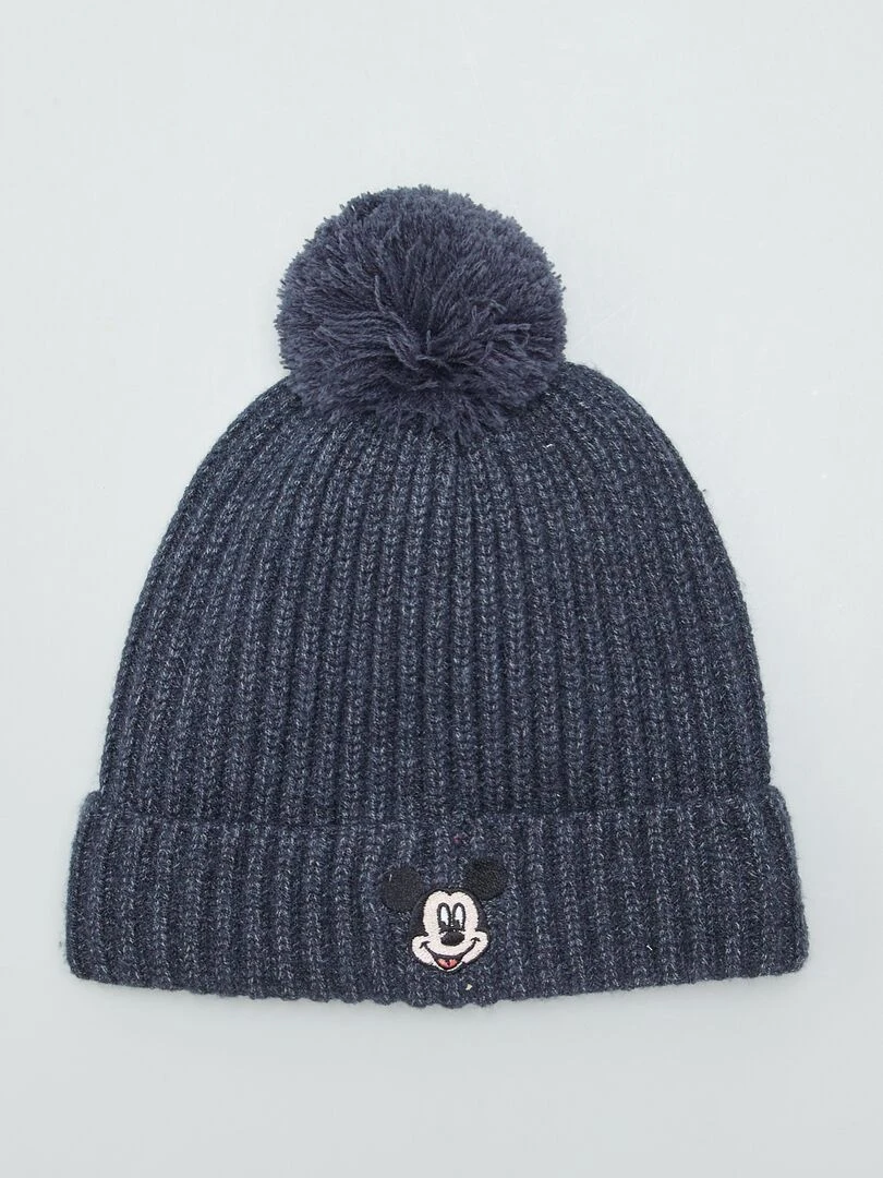Bonnet 'Mickey' à pompon Bleu Mickey