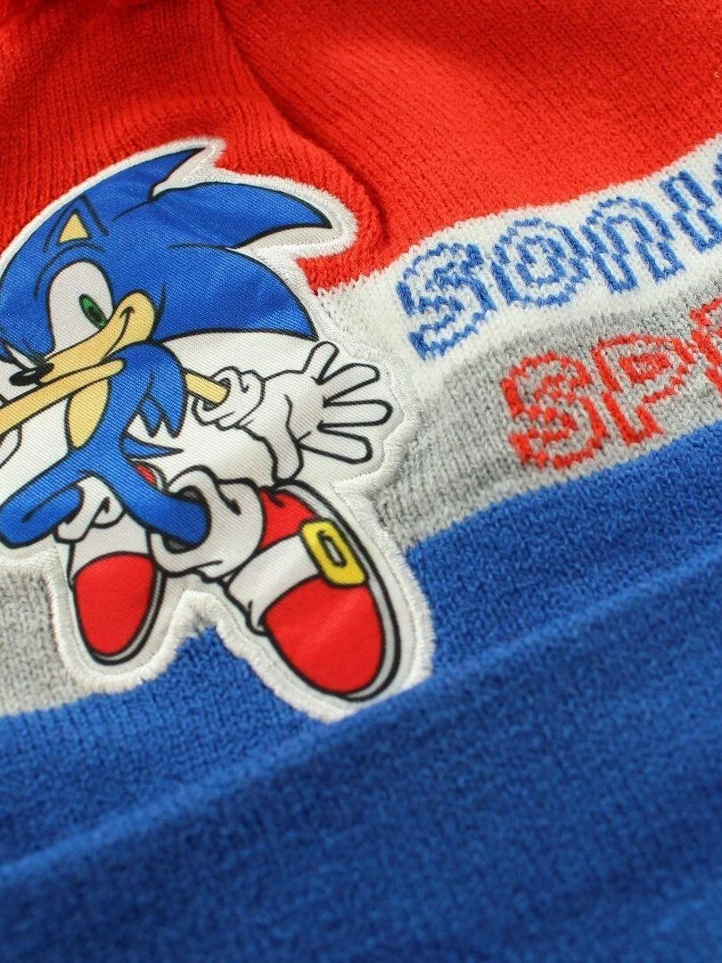 Sonic   Bonnet garçon imprimé Spiderman   Rouge