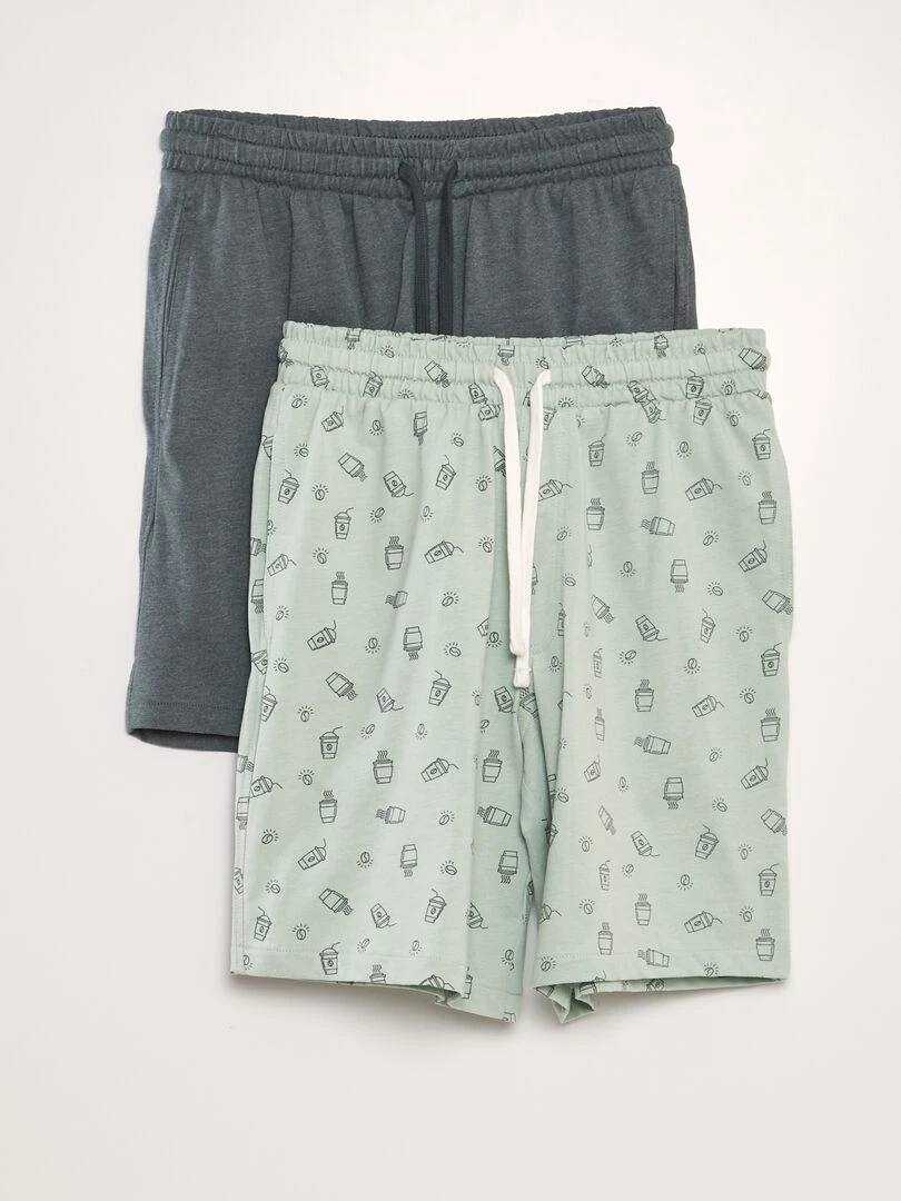 Lot de 2 shorts en jersey Vert