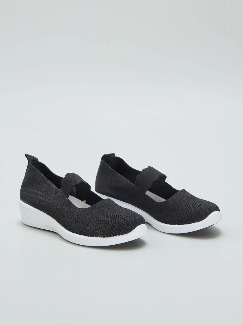 Ballerine typeaskets en mesh Noir