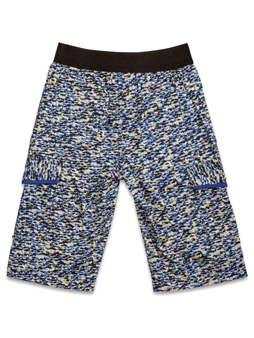 Bermuda Bleu Imprimé Multicole Garçon  ARCACHON   'LA FAUTE A VOLTAIRE'   Bleu