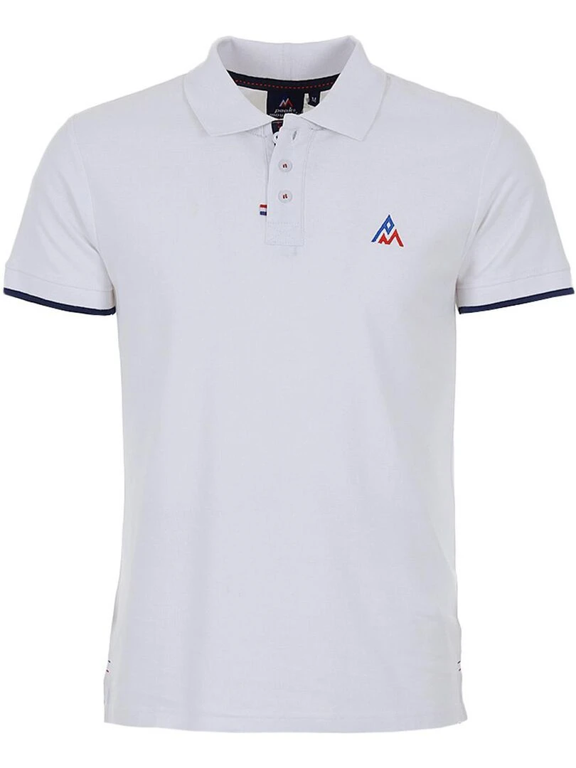 Polo manches courtes homme COROC PEAK MOUNTAIN Blanc