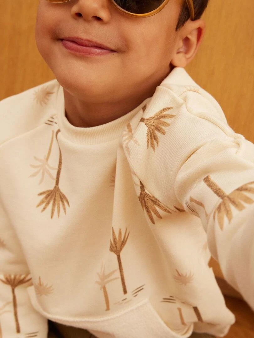 Sweat shirt garçon Nomad   Ecru