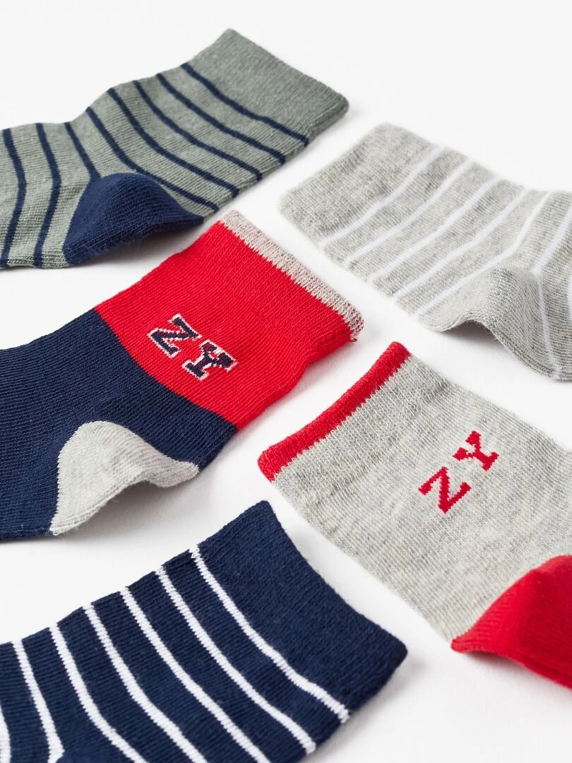 Pack de 5 Paires de Chaussettes Courtes pour Bébé Garçon 'ZY' ROYALS OFF DUTY Multicolore