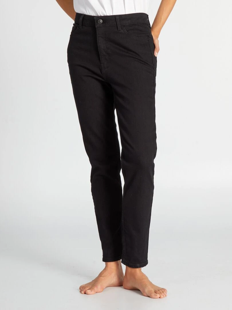 Pantalon slim en denim 32L Noir