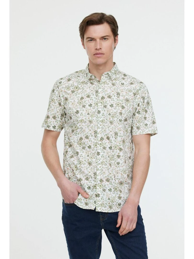 Lee Cooper Chemise manches courtes coton regular DILERTY Vert pistache