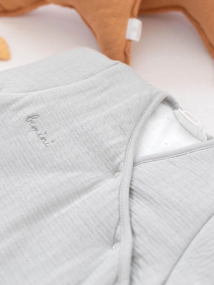Bemini Gigoteuse  avec moufles Pady Tetra Jersey et jersey   Gris