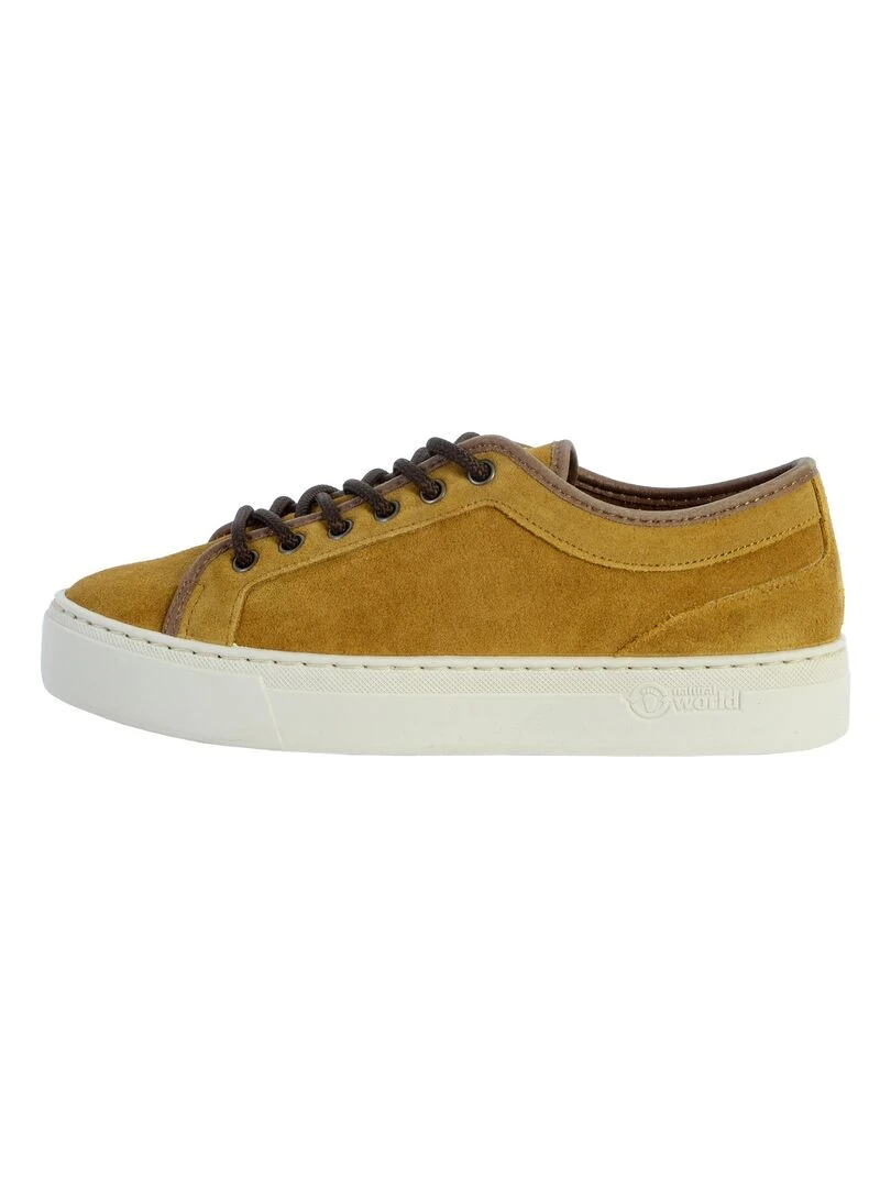 Basket Natural World NW On Suede Doré/or