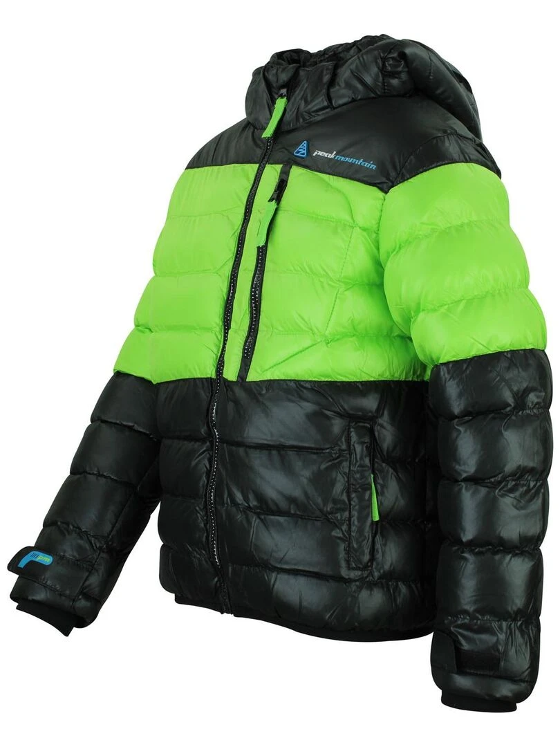 Doudoune de ski garçon ECAPTIN   PEAK MOUNTAIN   Noir Vert