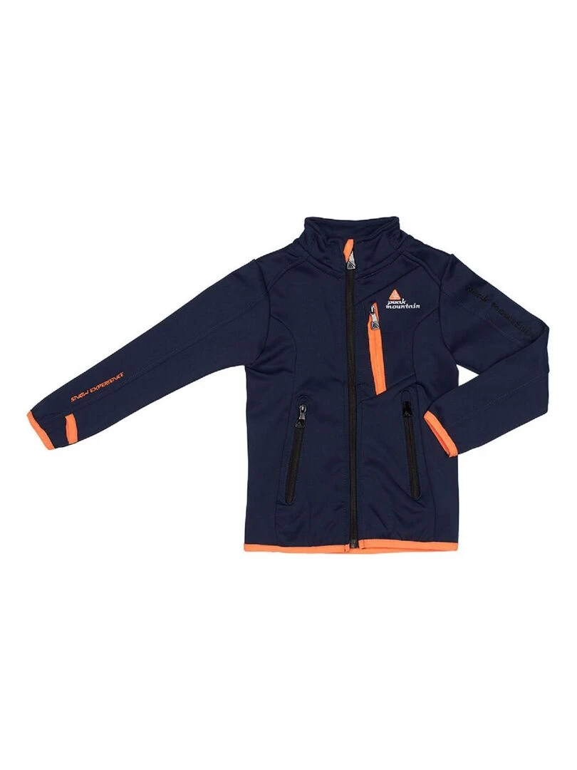 Blouson polarshell garçon ECLIMATE PEAK MOUNTAIN Bleu marine