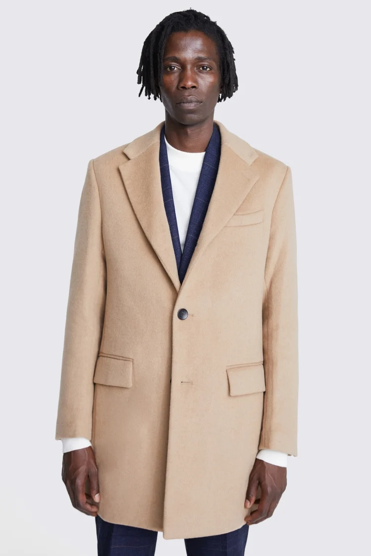 Camel Wool Cashmere Blend Overcoat Buy Online at Moss
