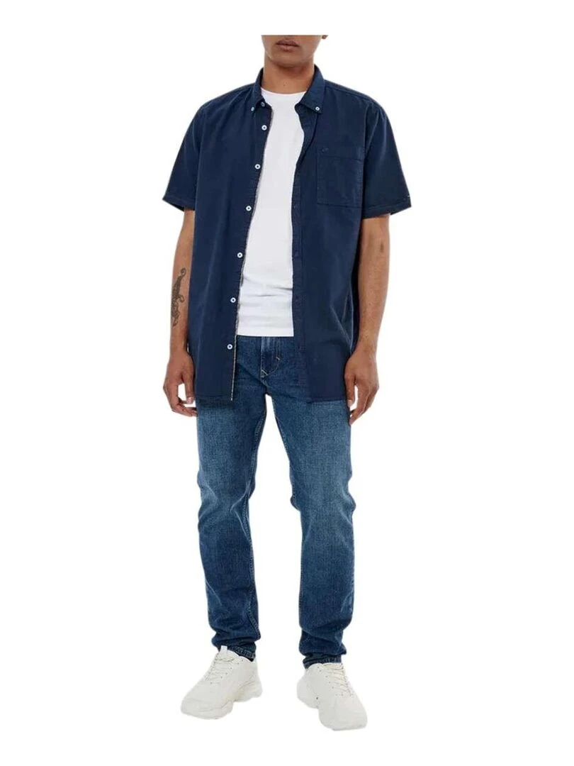 KAPORAL   Chemise coton droite   Bleu marine
