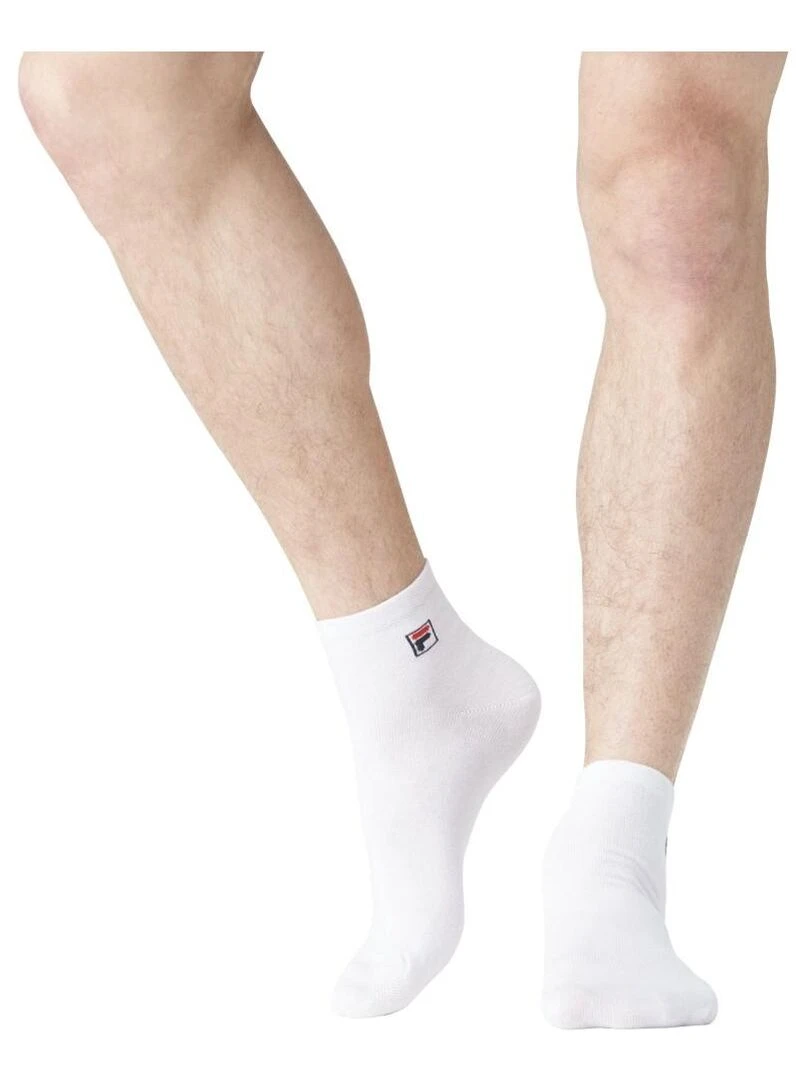 Lot de 6 Paires de Chaussettes Lowcuts Fila   Blanc