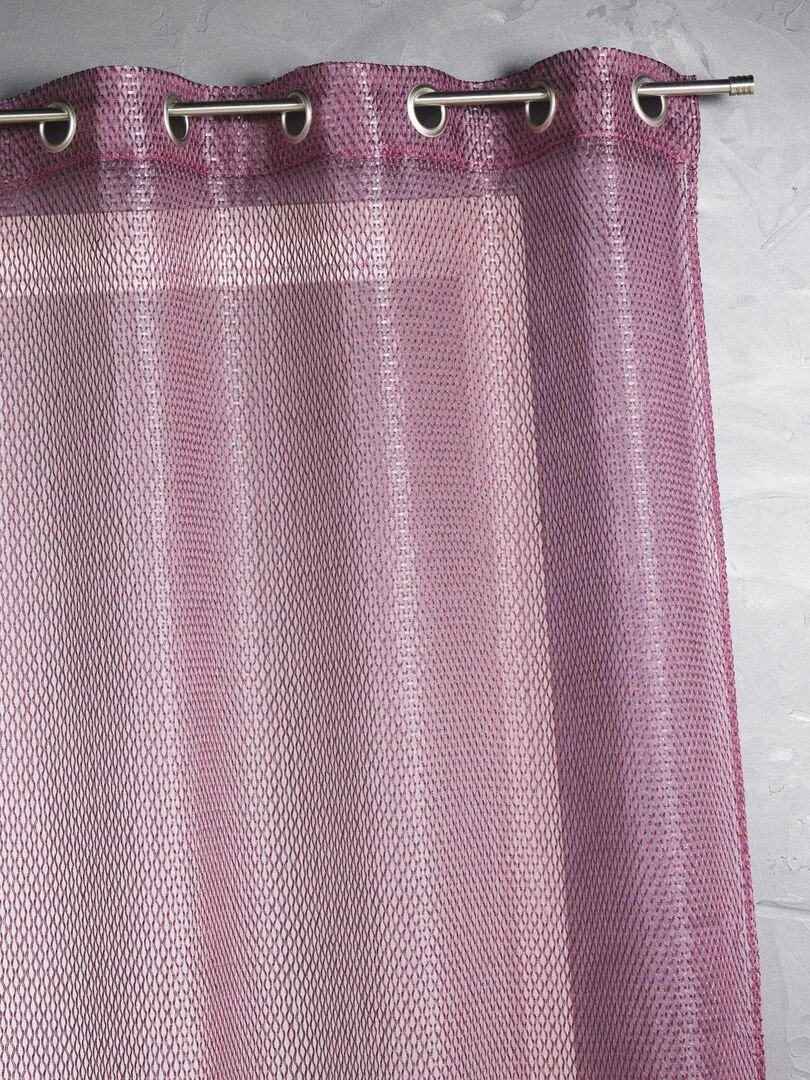 Voilage en organza fantaisie Effet "résille" Violet prune