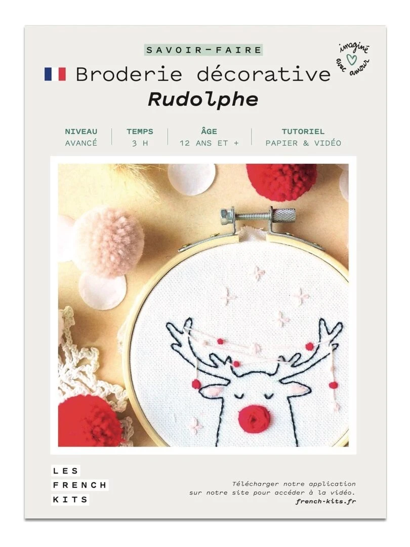 Coffret DIY Broderie décorative Rudolphe le Renne N/A