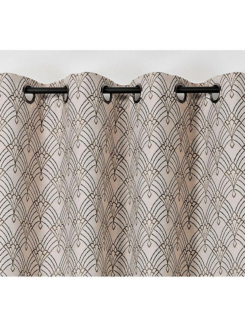 Rideau art décoratif en jacquard   Beige