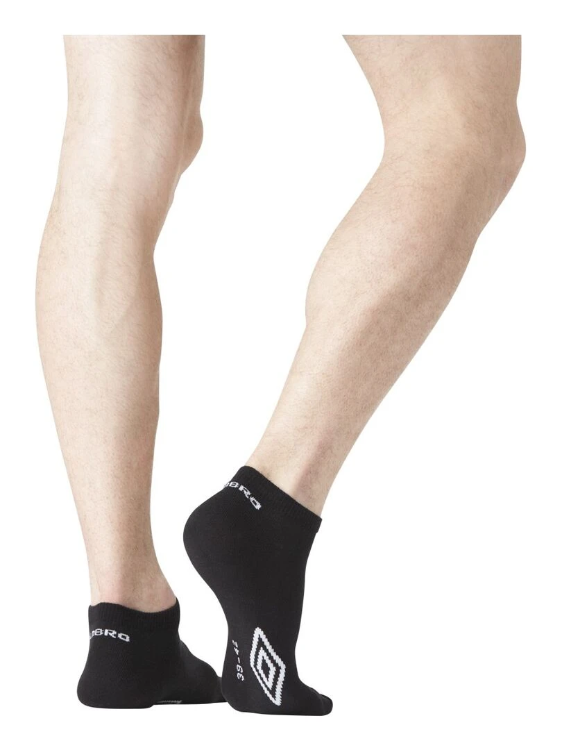 Lot de 9 Paires de Chaussettes Sneakers Homme Taille 43/46 Umbro   Noir