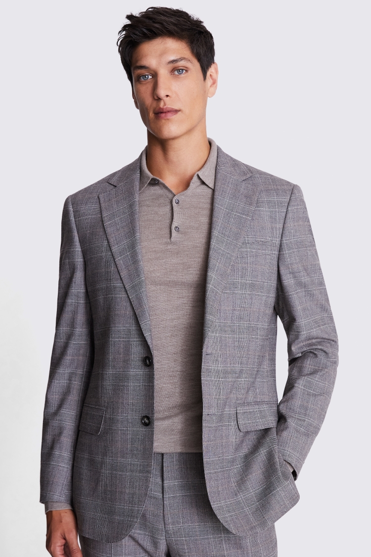 Regular Fit Grey Check Performance Jacket Buy Online at Moss