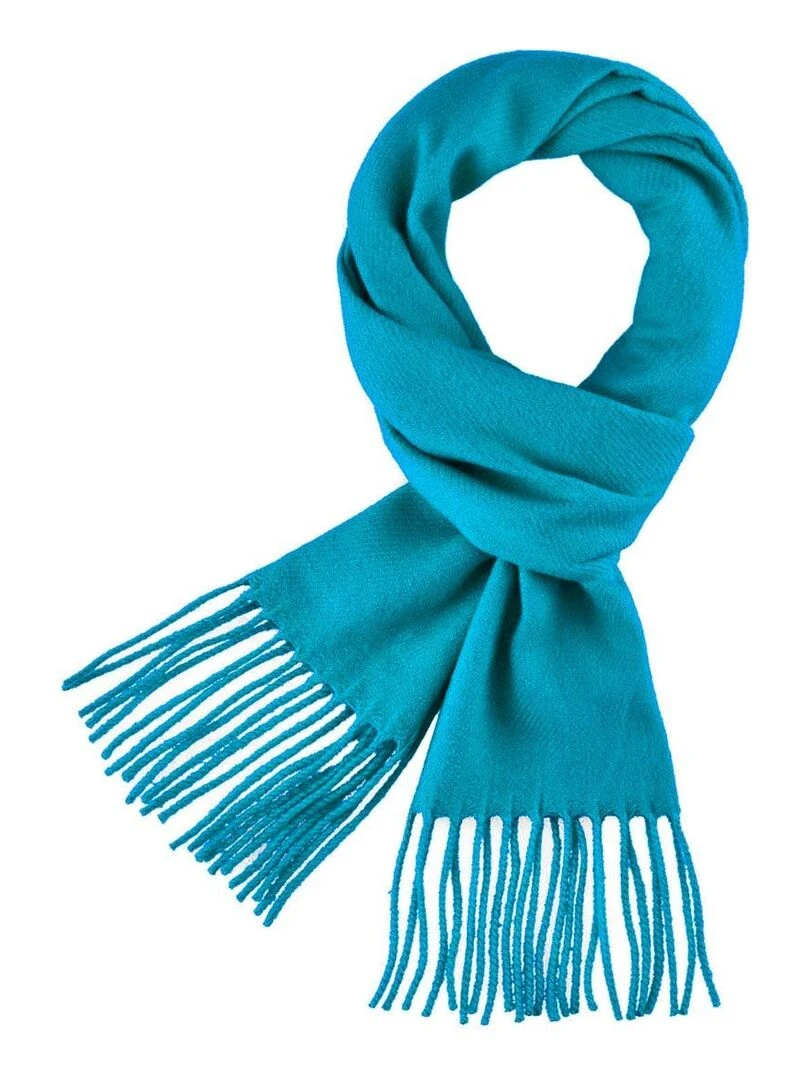 Echarpe Fely   Fabriqué en France   Bleu turquoise