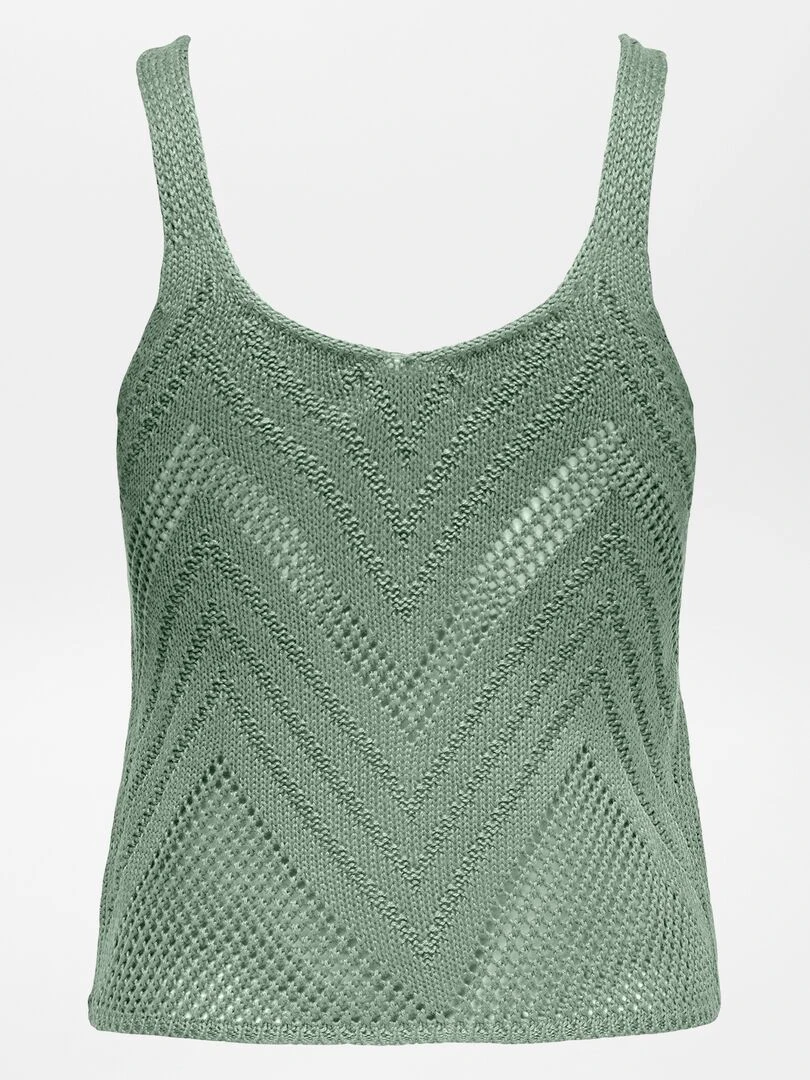 Débardeur en maille crochet Vert
