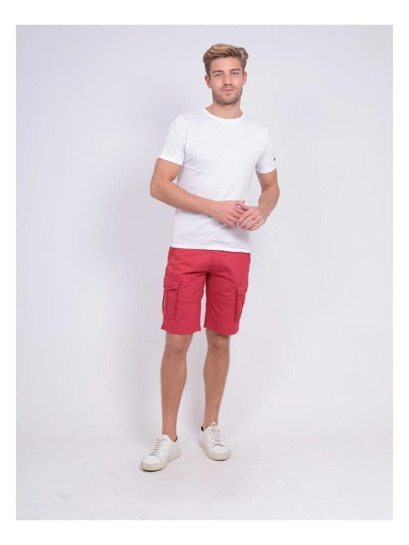 BERMUDA BATTLE BASTAING   Rouge foncé
