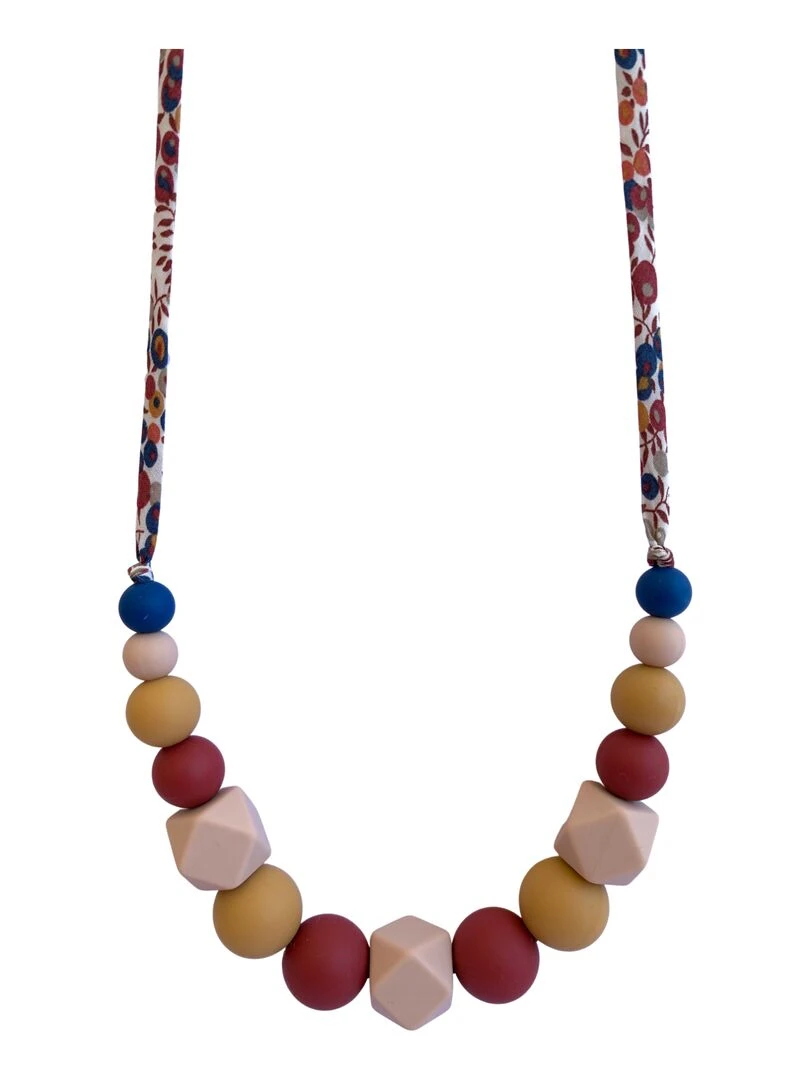 Collier d'allaitement ou de portage silicone 'Noisette' Rouge brique