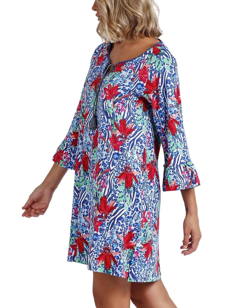 Tunique de plage Summer Jungle   Bleu
