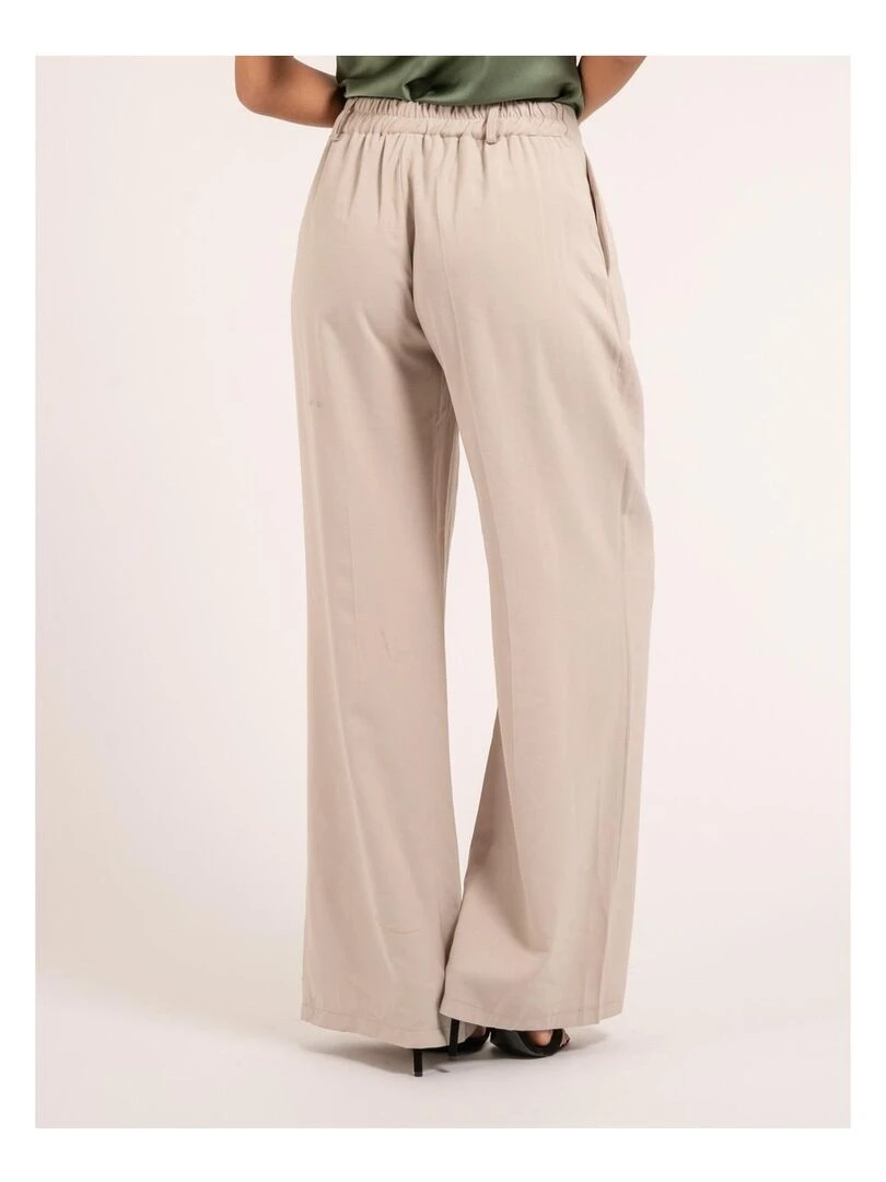 Pantalon large ELIRESS Beige