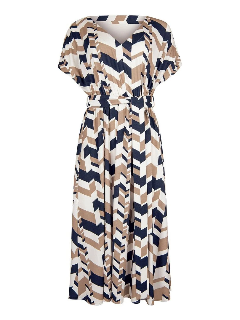 Robe longue estivale manches courtes Toulouse   Bleu