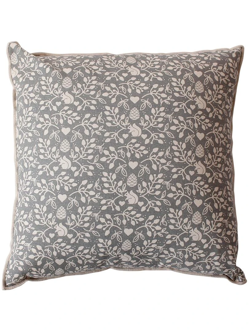 Coussin montagne chic déhoussable Gris clair