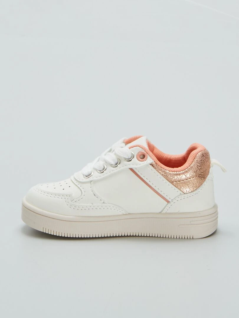 Baskets basses contrastantes   Blanc
