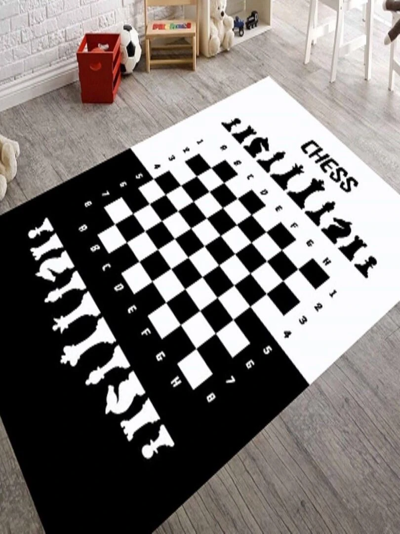 Tapis Echec Noir Noir