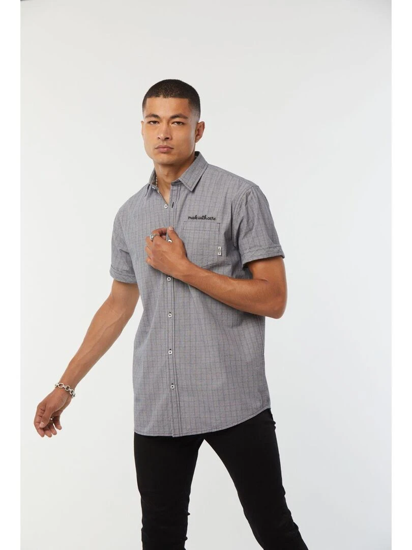 Lee Cooper   Chemise manches courtes coton regular DEAR   Gris