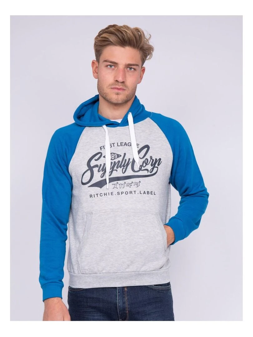 sweat capuche WANDATY Bleu roi