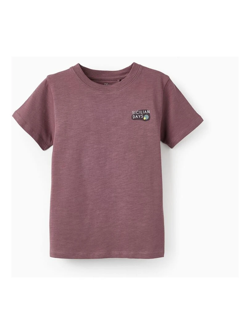 T shirt à manches courtes pour garçon 'Sicilian Days' manches courtes Violet