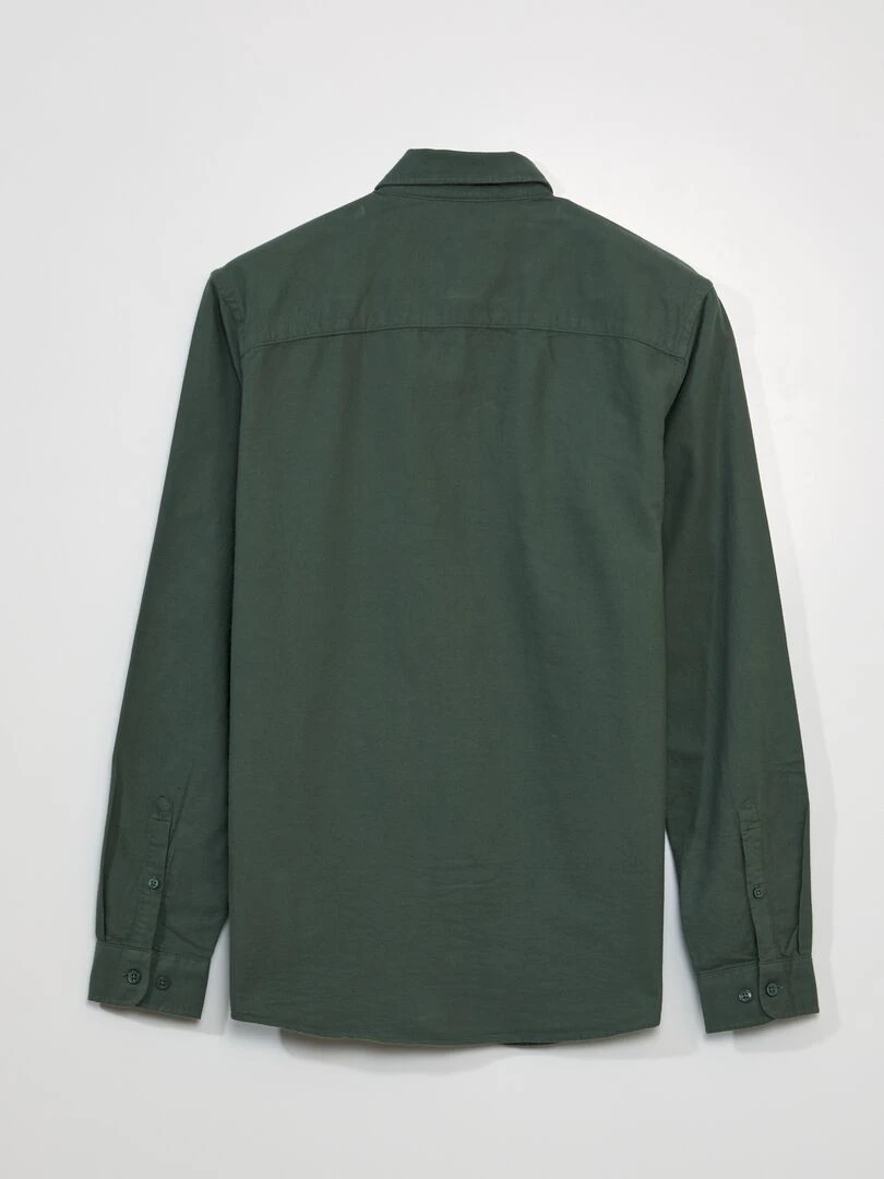 Chemise droite à manches longues VERT